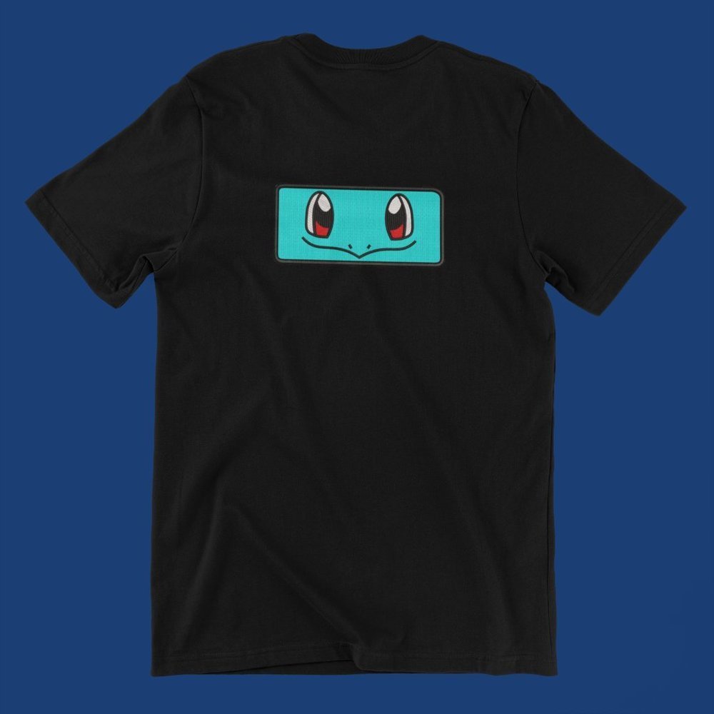 New- White&black Embroidered anime box T-shirt